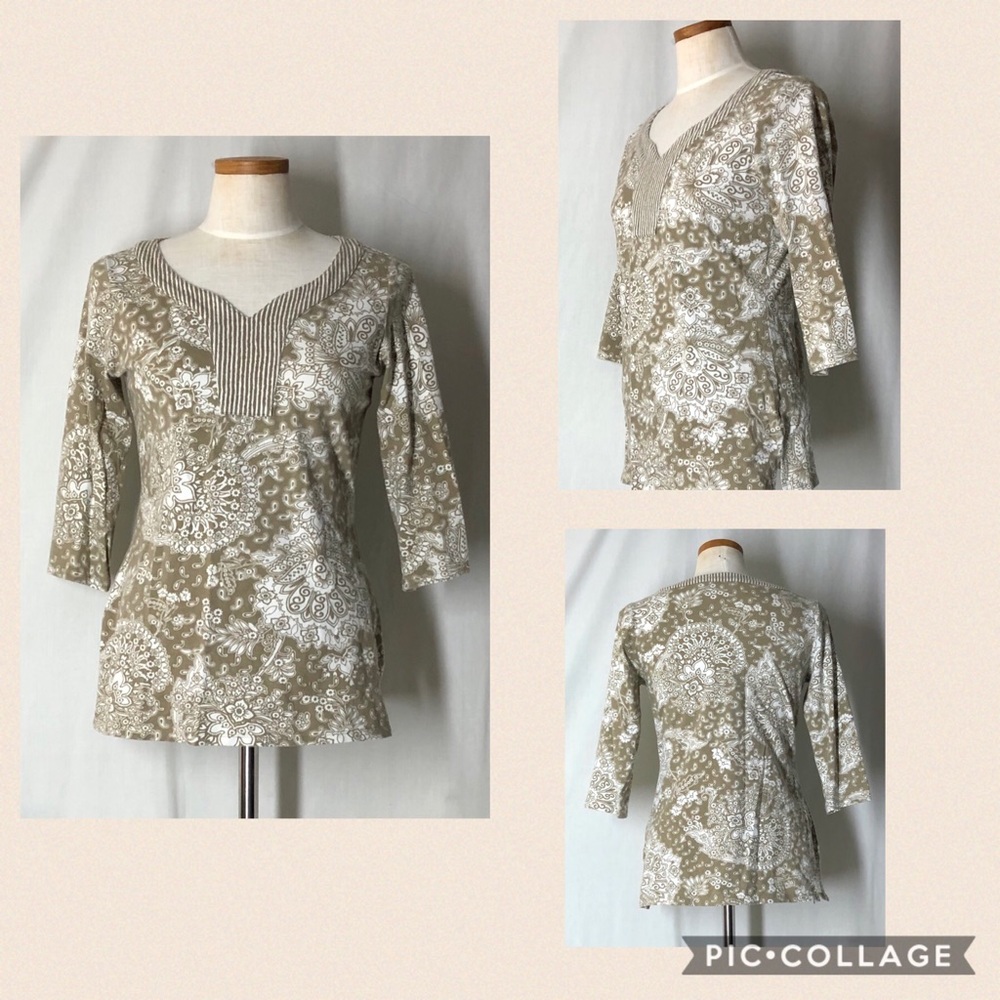 🛍Liz Claiborne NY Paisley Print Knit Tunic Top XS